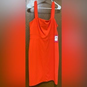 Coral Red Vince Camuto Midi Dress, Size 12, Unworn with tags still attached